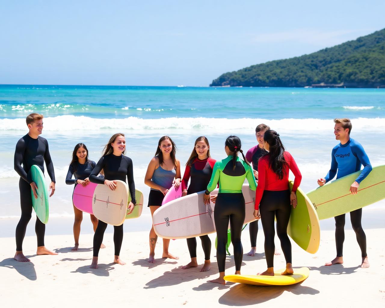 Aula de surf em Noosa Main Beach